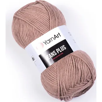 Příze Yarn Art Jeans Plus 71 krémově hnědá