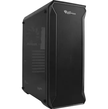 PC skříň Počítačová skříň Genesis IRID 505 V2/Midi Tower/Transpar./Černá