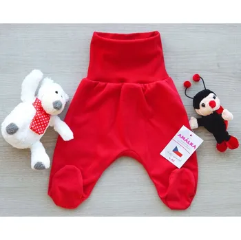 AMÁLKA Bavlněné polodupačky, červené Velikost: 92