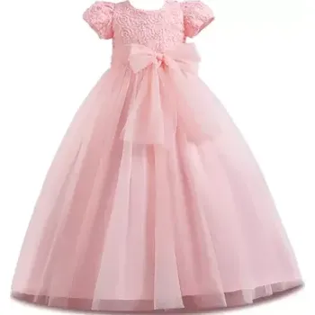 Dívčí šaty Šaty dětské dlouhé slavnostní růžové Rosa princeznovské luxusní