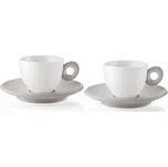 Guzzini Souprava 2 hrníčků s podšálky Everyday 50 ml Taupe