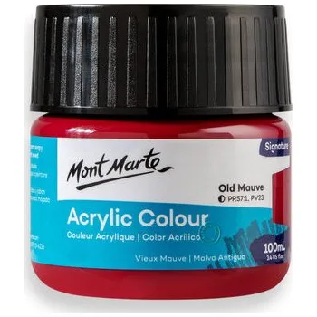 Výtvarná barva Mont Marte akrylová barva,100ml, červená purpurová (Old Mauve)