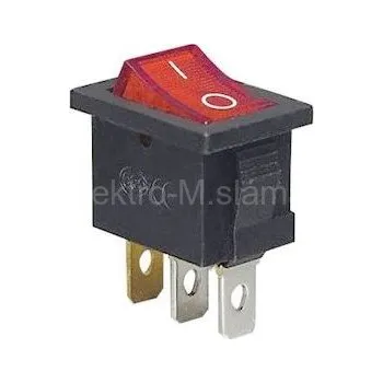 vypínač Vypínač kol. KCD1-2 OFF-ON 250V/6A červený L468A 02620006