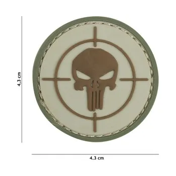Nášivka Gumová nášivka 101 Inc Punisher Sight - coyote