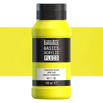 Vodová barva Akrylová barva Liquitex Basics Fluid - Fluorescent Yellow