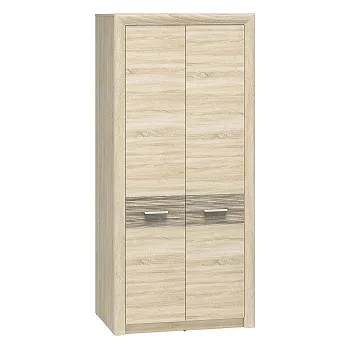 Šatní skříň CALIFORNIA 01 -Šatní skříň 2D,lamino Dub sonoma/ dub sonoma trufel riflovaný MDF (ML) (Castel01=4BALÍKY) (K150)