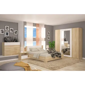 Ložnicová sestava Ložnice Markos -AKCE - Moderní ložnicový komplet