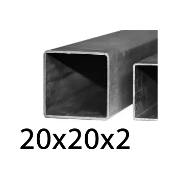 Stavební profil Jeklový profil 20x20x2, černý 6 m (JOKL-20x20x2-6)