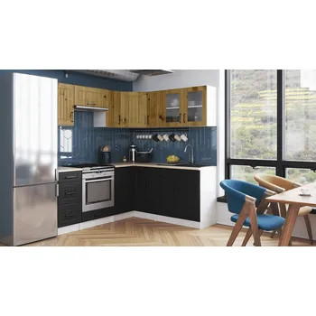 Falco Rohová kuchyňská linka ROMANA artisan/grafit mat