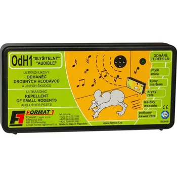 Odpuzovač zvířat Format 1 Plašič na myši, odháněč na myši, plašič kun OdH1 slyšitelný - Plašič + baterie Přímo od výrobce