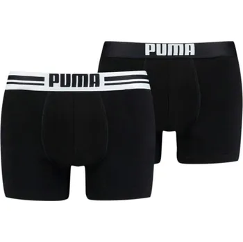 Pánské spodní prádlo Pánské boxerky Puma PLACED LOGO BOXER 2P XL Černá, Bílá