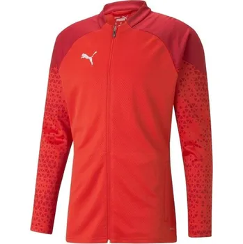 Pánská móda Pánská fotbalová bunda Puma TEAMCUP TRAINING JACKET M Červená, Bílá