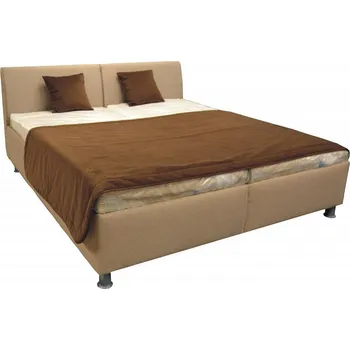 Postel BLANÁŘ Čalouněná postel Merlot 180x200, s úložným prostorem, béžová