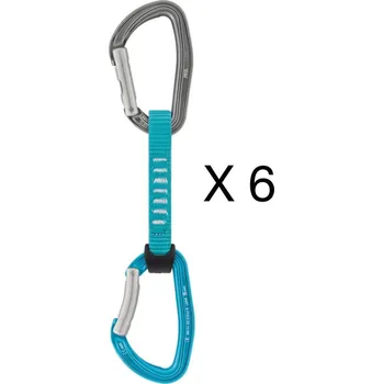 Jištění PETZL PACK OF 6 DJINN AXESS komplet 11 cm tyrkysové - sada expresek 6 ks