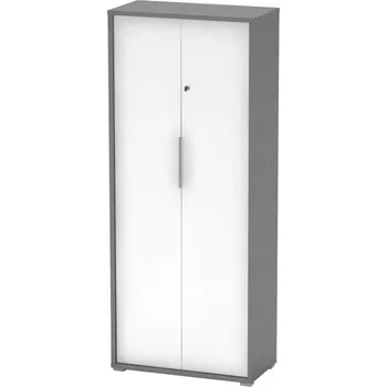 Šatní skříň Šatní skříň RIOMA TYP 31 se zámkem, grafit/bílá