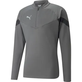 Pánská mikina Pánská sportovní mikina Puma TEAMFINAL TRAINING 1/4 ZIP TOP L Šedá, Bílá, Černá
