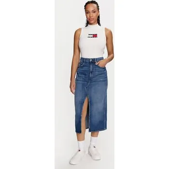 Dámská sukně Tommy Jeans Džínová sukně Claire DW0DW18225 Modrá Regular Fit 25