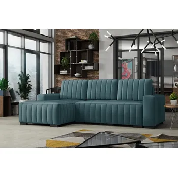 Sedací souprava Falco Rohová sedací souprava HAKIM rozkládací s úložným prostorem, levá, tyrkysová/manila38