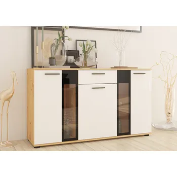 Komoda SORENTA - komoda lamino Dub artisan/ bílá (SALSA ARWH20) "LP" (K150)