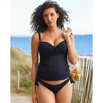 Těhotenské plavky Cache Coeur Těhotenské tankiny s kosticemi Porto Vechio černé Velikost: 90 E/F