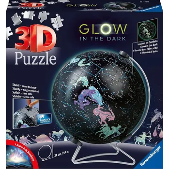 3D puzzle RAVENSBURGER 3D Svítící puzzleball Hvězdný globus 190 dílků