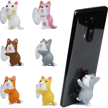 Držák do auta Interlook PSI-TS002 | Stojan, stojan na telefon ve tvaru psa s přísavkou Różowy