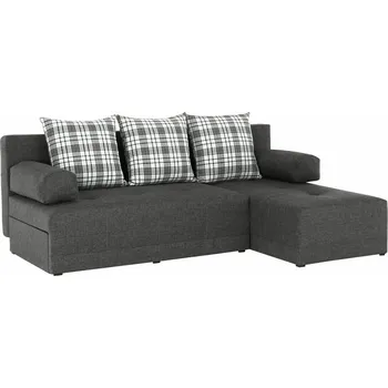 Sedací souprava Rohová sedací souprava MEXX rozkládací, pravá, šedý melír/vzor