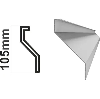 Příslušenství pro plot Pozinkovaná plotová lamela ve tvaru Z, profil L, půdorys L2, délka 4 m