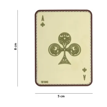 Nášivka Gumová nášivka 101 Inc Ace of Clubs - coyote