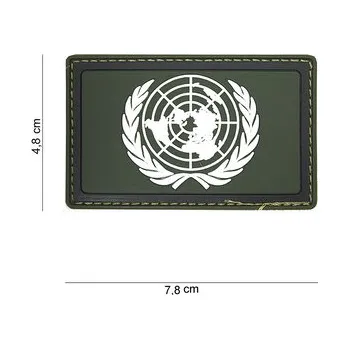 Nášivka Gumová nášivka 101 Inc vlajka United Nations - olivová