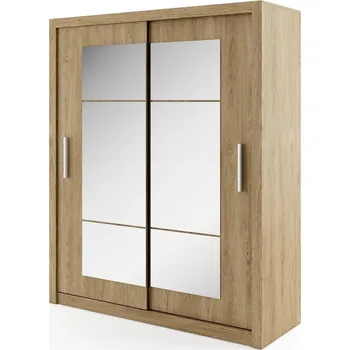Šatní skříň Šatní skříň IDEA 02, 180 shetland/zrcadlo