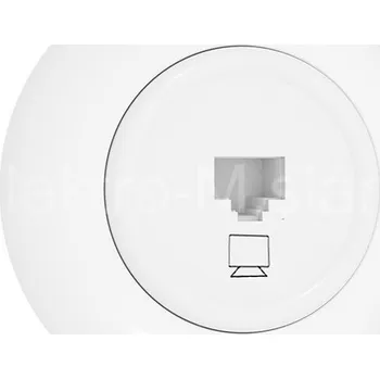 Elektrická zásuvka LF0004W datová zásuvka bílá LOFT retro DPM plastová