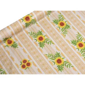 Ubrusovina PVC s textilním podkladem, barva 20 béžová světlá slunečnice