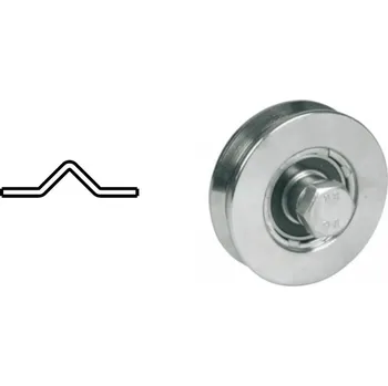 Pojezdové kolečko IBFM kolečko kolejových vrat samostatné tvar V 80 (KLB-KS-V080)