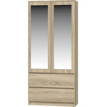 Ložnice Falco Šatní skříň Malvína 2S-90 dub sonoma/zrcadlo