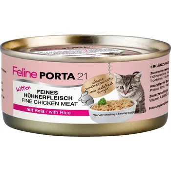 Krmivo pro kočku 12x156g Feline Porta 21 - Kitten kuřecí maso s rýží
