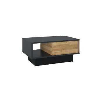 Konferenční stolek MONACO T01 - Konferenční stolek 1S, lamino šedá/černá mat/dub catania (MWTT01) (MELLORCA SAIT01=2BALÍKY) (W) (K150)