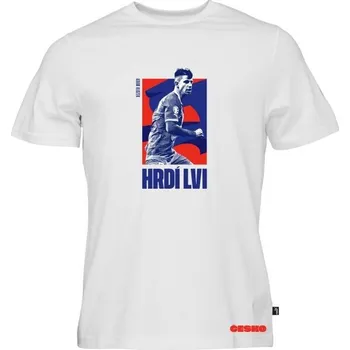 Pánské triko Puma FAČR HRDÍ LVI HLOŽEK L Bílá, Mix