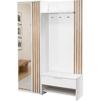 Předsíňová stěna ArtStol Předsíň MILO 140 s lamelami | bílá