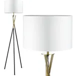 Interlook HM112-BÍLÁ | Bílá stojací lampa | Moderní stylové osvětlení do obývacího pokoje a ložnice | Bílé stojací svítidlo s kovovým rámem