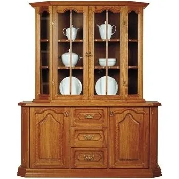 Knihovna Vitrína s komodou LEWIS, masiv Barva: moření 17