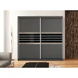 Šatní skříň STEFANO/TURYN 203, láva/černá