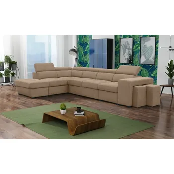 Sedací souprava Rohová sedací souprava PIETRE Ocean 05 s taburetem, rozkládací, levá
