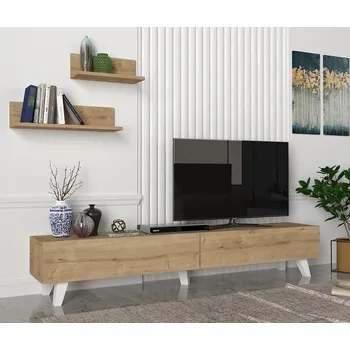 Televizní stolek Televizní stolek s policemi BROKEN sapphire