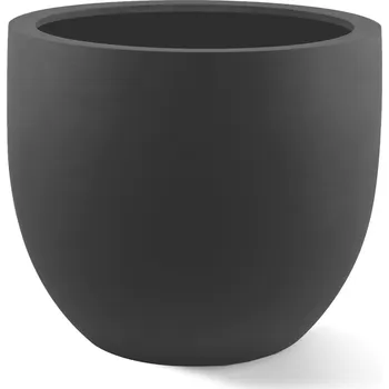 Květináč Stretto New Egg Pot Anthracite Ø 45 cm / V 38 cm