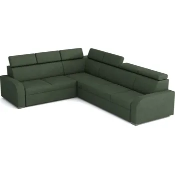 Sedací souprava Falco Rohová sedací souprava Norway UNI 2F-R-2U-1, rozkládací s úložným prostorem, zelená Crown 12