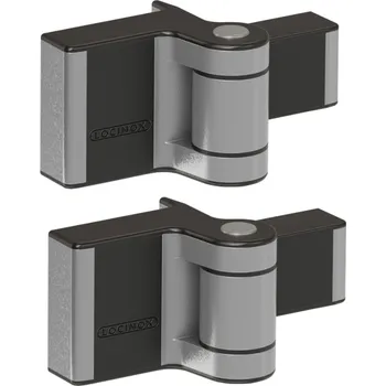 Pohon brány Závěs LOCINOX 180° pro branky do 60 kg, stříbrný, PUMA-SILV, 1 pár