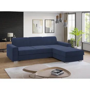 Sedací souprava Falco Rohová sedací souprava LUBOR rozkládací s úložným prostorem, pravá, modrá Megan 361