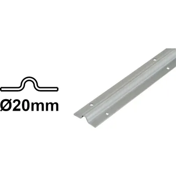 Pohon brány Kolejnice Ø20mm pro kolejnicovou bránu k našroubování Zn, tvar U 3 m (KLB-KOL20-US-ZN3)