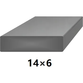 Stavební profil Plochá plná ocelová tyč 14x6 mm (pásovina), bez povrchové úpravy 6 m (J-P14x6-6)